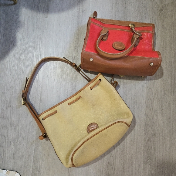 Dooney & Bourke Handbags - Vintage Dooney & Bourke Leather Bags Purses, BUNDLE OF 2